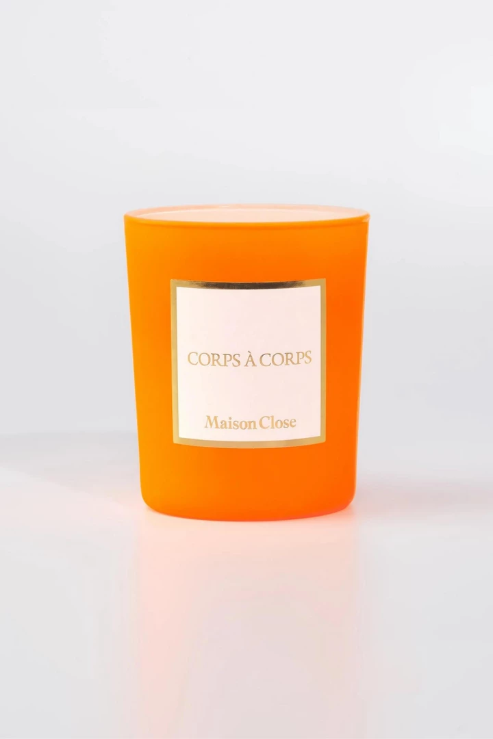 Maison Close Corps à Corps Neon Orange Home Candle 1 Maison Close Corps à Corps Neon Orange Home Candle