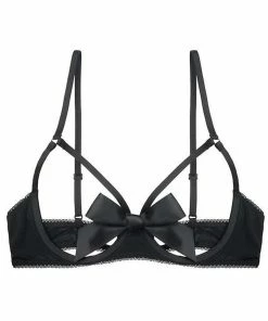 Maison Close Le Petit Secret Black Cupless Bra