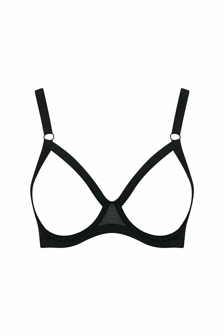 Maison Close Pure Tentation Black Naked Breast Bra 2 Maison Close Pure Tentation Black Naked Breast Bra