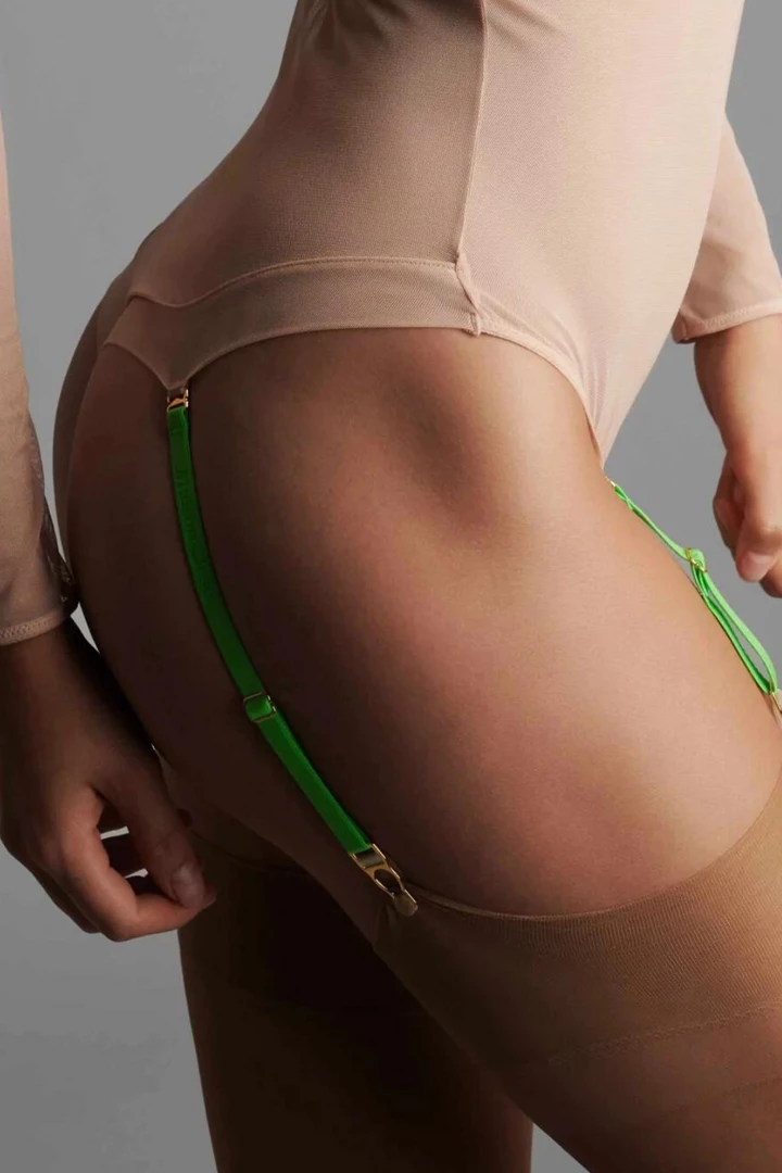 Maison Close Other Lingerie Signature Green Suspender Straps 4 Maison Close Other Lingerie Signature Green Suspender Straps