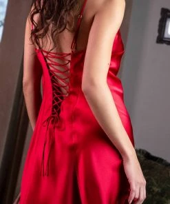 Marjolaine Soie Unie Lace Up Slip