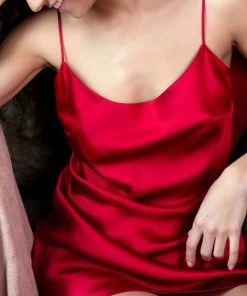 Marjolaine Soie Unie Lace Up Slip