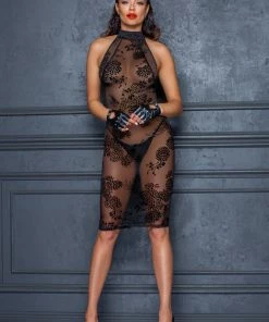 Noir Handmade Fabulous Tulle & Embroidery Midi Dress