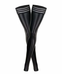 Noir Handmade Other Lingerie Muse Powerwetlook Hold Ups With Elastic Tape
