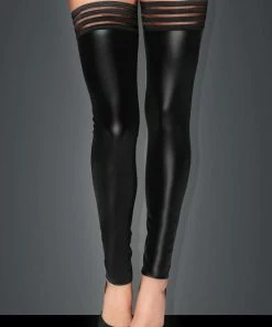 Noir Handmade Other Lingerie Muse Powerwetlook Hold Ups With Elastic Tape