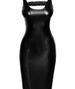 Noir Handmade Fabulous Powerwetlook Midi Dress