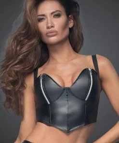 Noir Handmade Other Lingerie Top With Silver Zippers