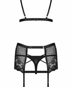 Obsessive Blanita Bra, Thong & Suspender