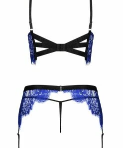 Obsessive Cobaltess Bra, Thong & Suspender Underwired Bras 9 Obsessive Cobaltess Bra, Thong & Suspender Underwired Bras
