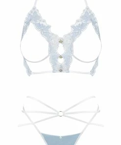 Obsessive Deilana Open Bra & High Waist Thong Wireless Bras