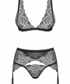 Obsessive Firella Bra, Thong & Garter Belt