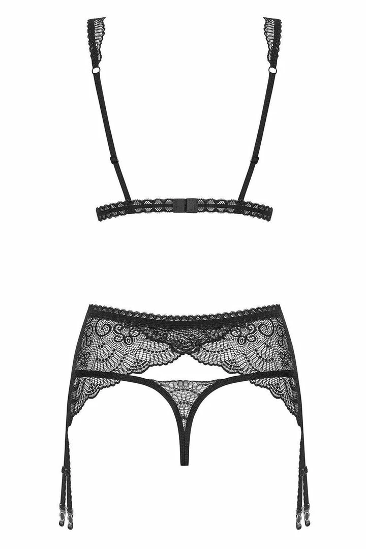 Obsessive Firella Bra, Thong & Garter Belt 5 Obsessive Firella Bra, Thong & Garter Belt