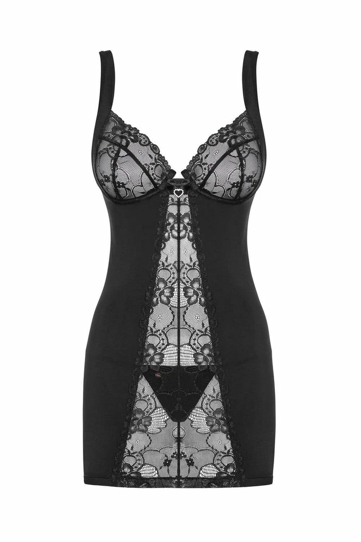 Obsessive Underwired Bras Heartina Chemise & Thong 2 Obsessive Underwired Bras Heartina Chemise & Thong