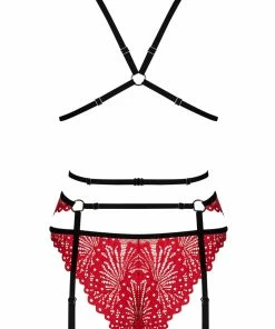 Obsessive Mettia Bra, Brief & Suspender