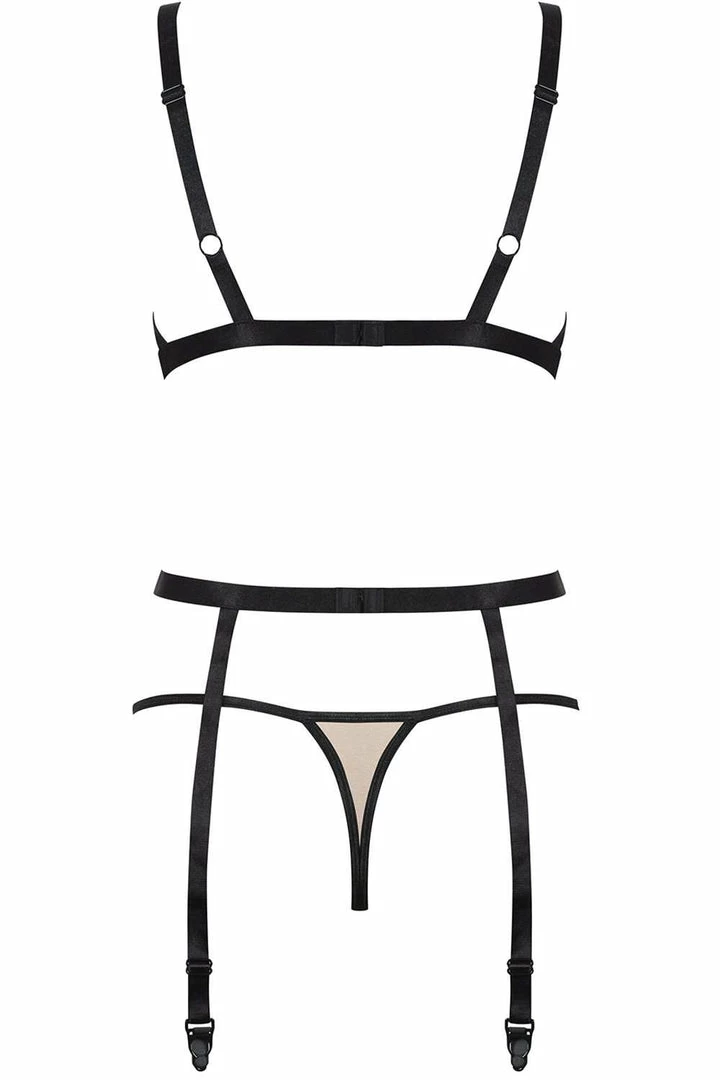 Obsessive Nudelia Bra, Thong & Garter Belt 7 Obsessive Nudelia Bra, Thong & Garter Belt