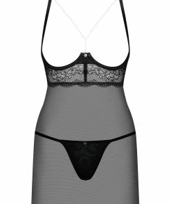 Obsessive Pearlove Cupless Chemise & Thong