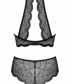 Obsessive Underwired Bras Pearlove Cupless Bra & Crotchless Brief