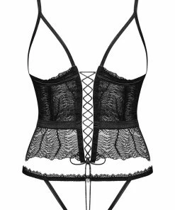 Obsessive Romanesa Open Bodice & Thong Other Lingerie