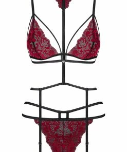 Obsessive Wireless Bras Sugestina Bra, Brief & Suspender Harness