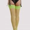Playful Promises Other Lingerie Back Seamed Stockings Lime