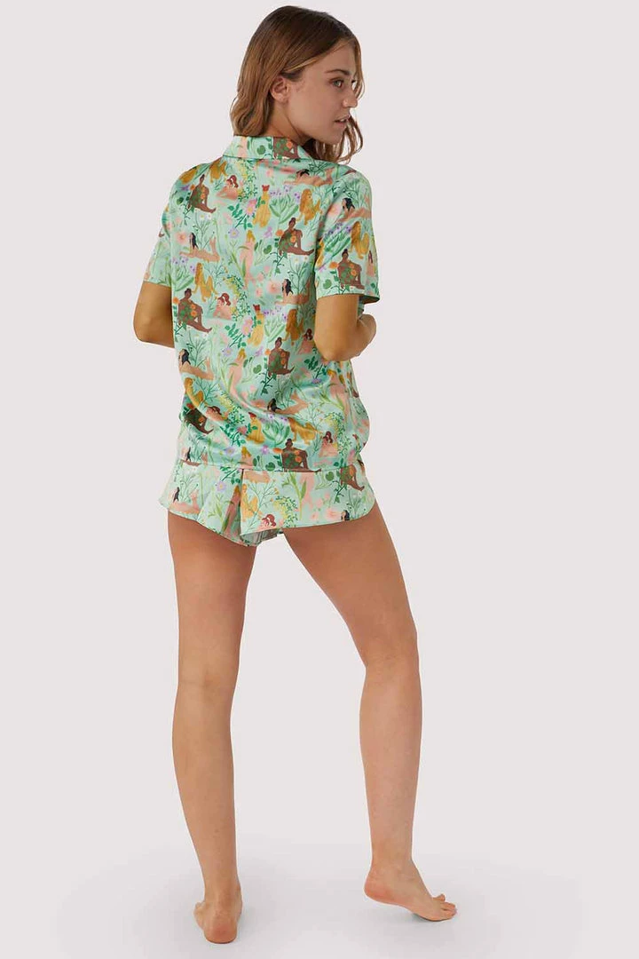 Playful Promises Bodil Jane Nudes & Flowers Satin Pyjama Shorts 5 Playful Promises Bodil Jane Nudes & Flowers Satin Pyjama Shorts