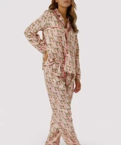Playful Promises Bouffants Cheetah Long Pyjama Shirt Other Lingerie