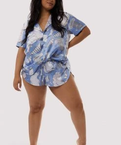 Playful Promises Other Lingerie Logan Spector Statues Satin Pyjama Shorts