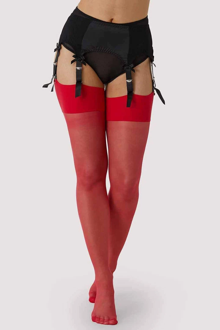 Playful Promises Back Seamed Stockings Red Other Lingerie 2 Playful Promises Back Seamed Stockings Red Other Lingerie