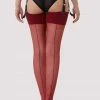 Playful Promises Back Seamed Stockings Merlot