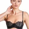 Prelude The Black Swan Underwired Bra With Swarovski Crystals Bras