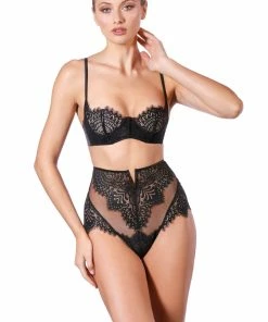 Prelude The Black Swan Underwired Bra With Swarovski Crystals Bras