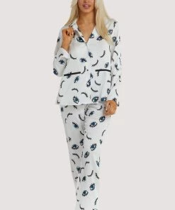 Wolf & Whistle Other Lingerie Winking Eye Print Satin Pyjama Set