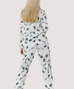 Wolf & Whistle Other Lingerie Winking Eye Print Satin Pyjama Set