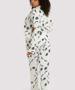 Wolf & Whistle Other Lingerie Winking Eye Print Satin Pyjama Set